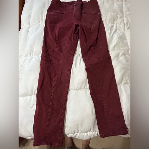 Peruvian Connections Motorcycle Pants in Claret - Picture 2 of 9
